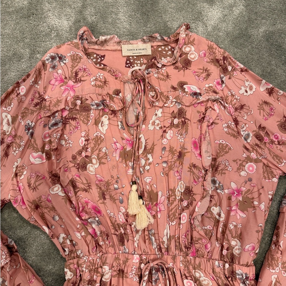 Saints and Hearts Pink floral dress - Picture 3 of 6